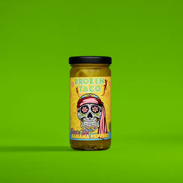 Broken Taco sweet hot banana pepper packshot farge 2026 09